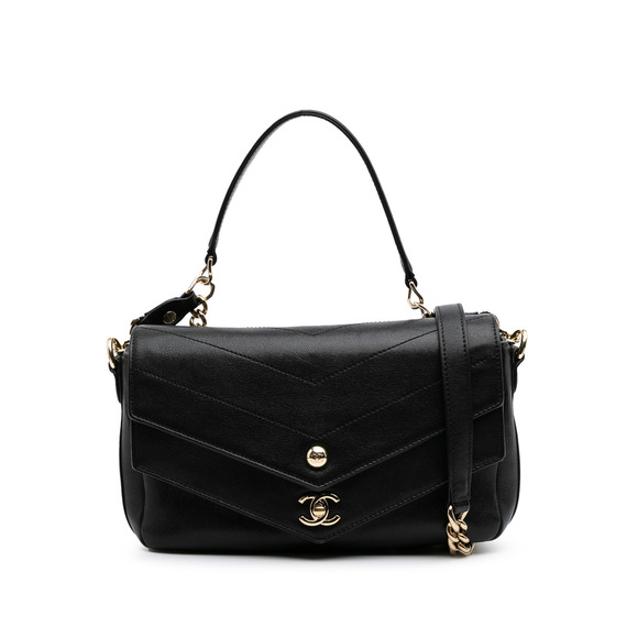 Pre-Loved Chanel Mini Quilted Sheepskin Double Chevron Flap - Picture 1 of 10